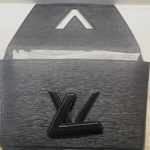 Louis Vuitton Black Epi Trapeze clutch bag #6638 M10960